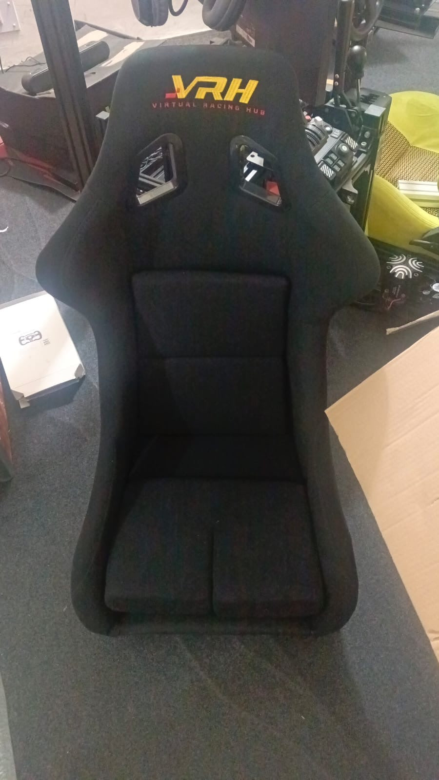 VRH FIXED BACK RACING SEAT WITH SIDE MOUNTING BRACKETS and SLIDERS