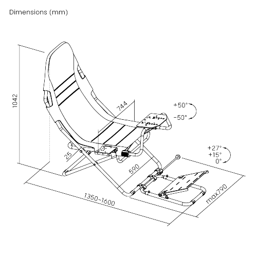 VRH LITE Foldable Racing Simulator Cockpit