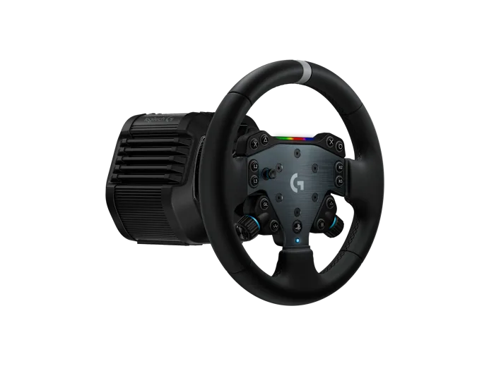 Logitech RS50 System for PlayStation and PC sim racing gear – left side view