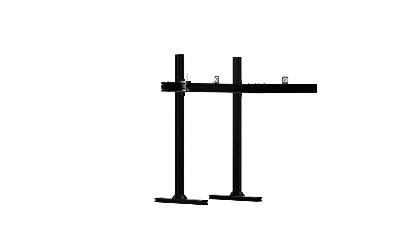 VRH FREE-STANDING TRIPLE MONITOR STAND V2 (SUPPORTS UP TO 49" ULTRAWIDES OR 55" STANDARD DISPLAYS)