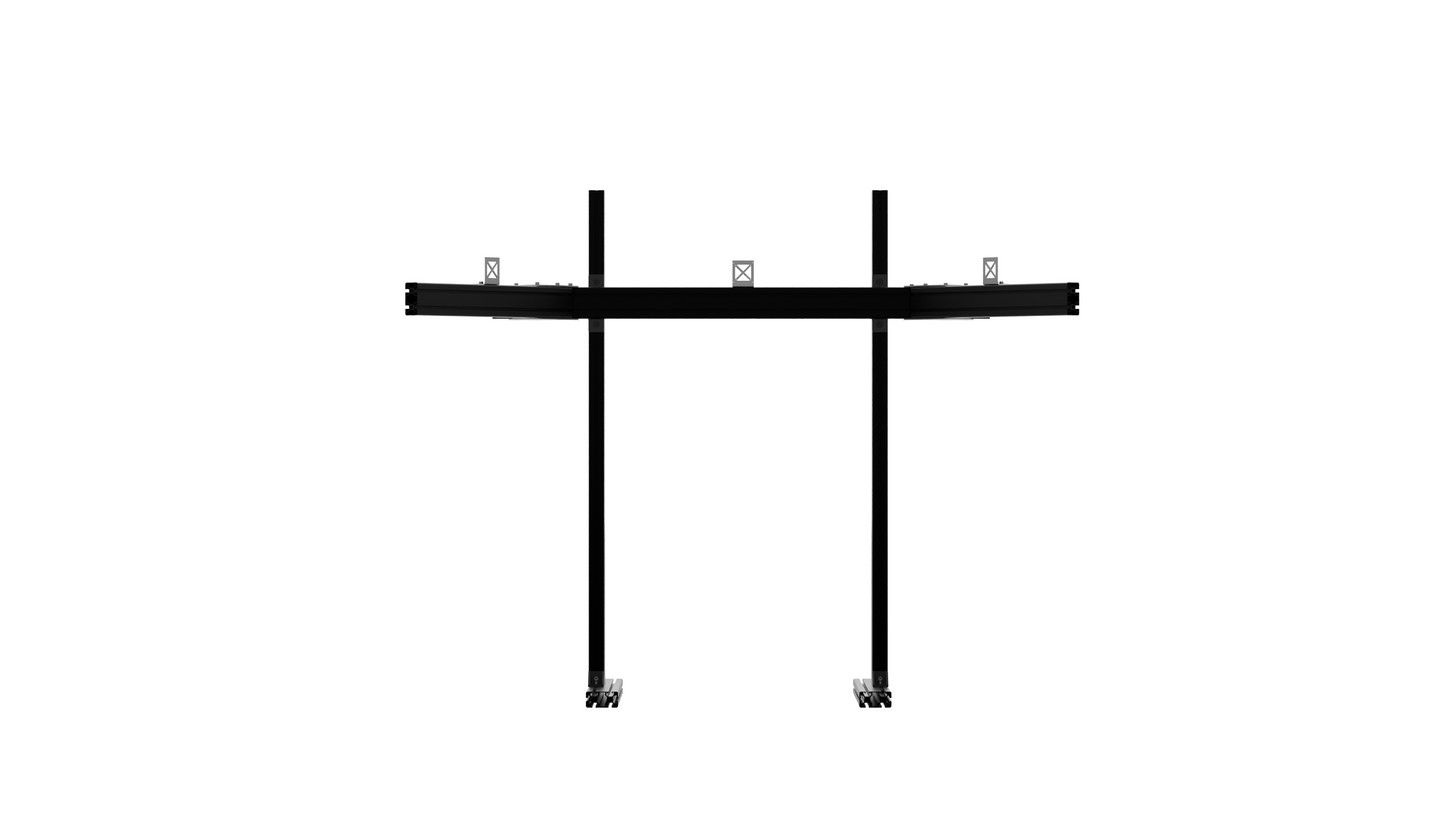 VRH FREE-STANDING TRIPLE MONITOR STAND V2 (SUPPORTS UP TO 49" ULTRAWIDES OR 55" STANDARD DISPLAYS)
