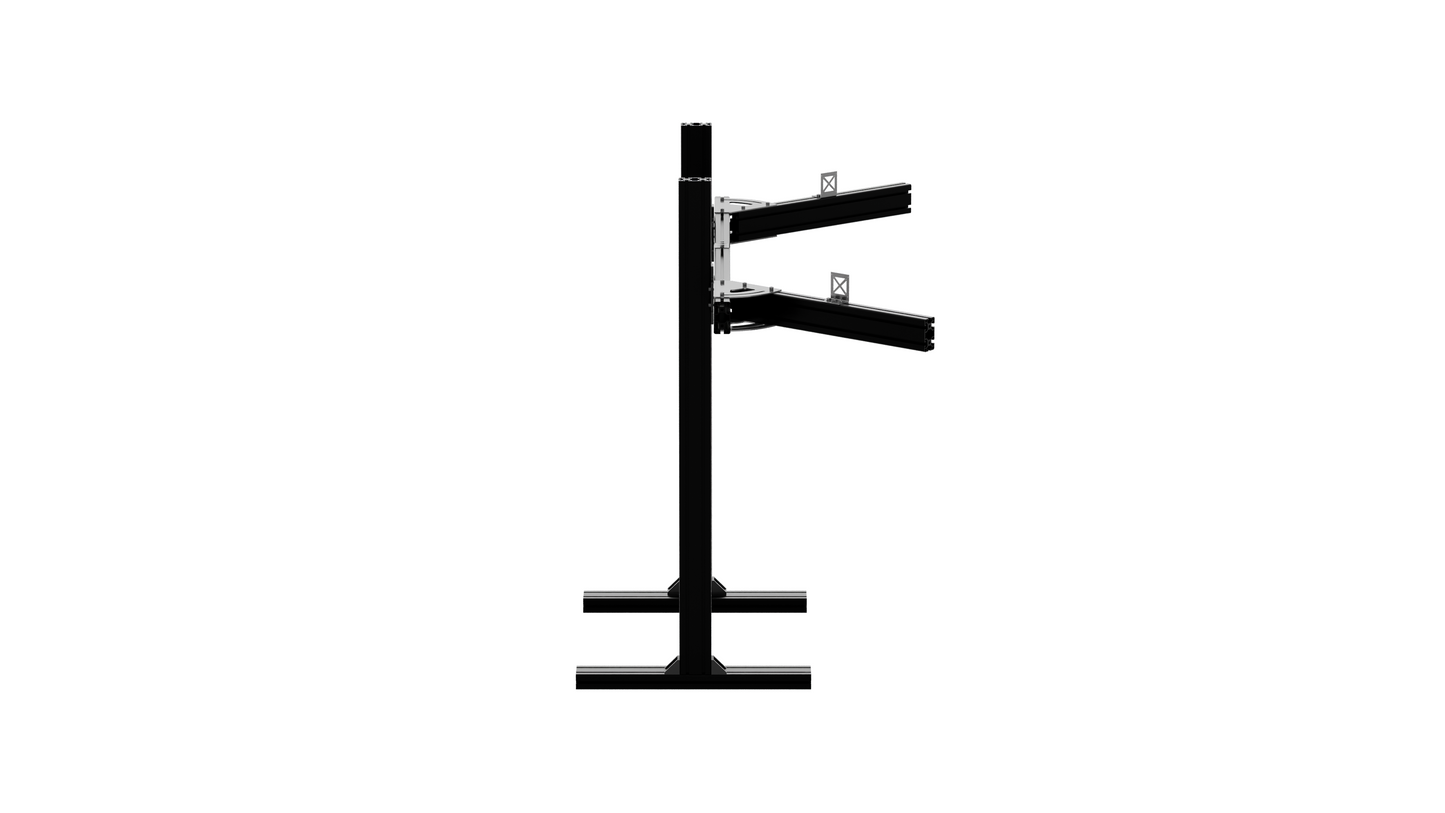 VRH FREE-STANDING TRIPLE MONITOR STAND V2 (SUPPORTS UP TO 49" ULTRAWIDES OR 55" STANDARD DISPLAYS)
