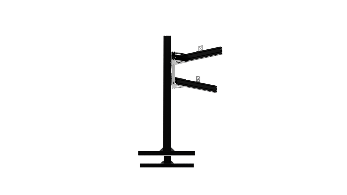 VRH FREE-STANDING TRIPLE MONITOR STAND V2 (SUPPORTS UP TO 49" ULTRAWIDES OR 55" STANDARD DISPLAYS)
