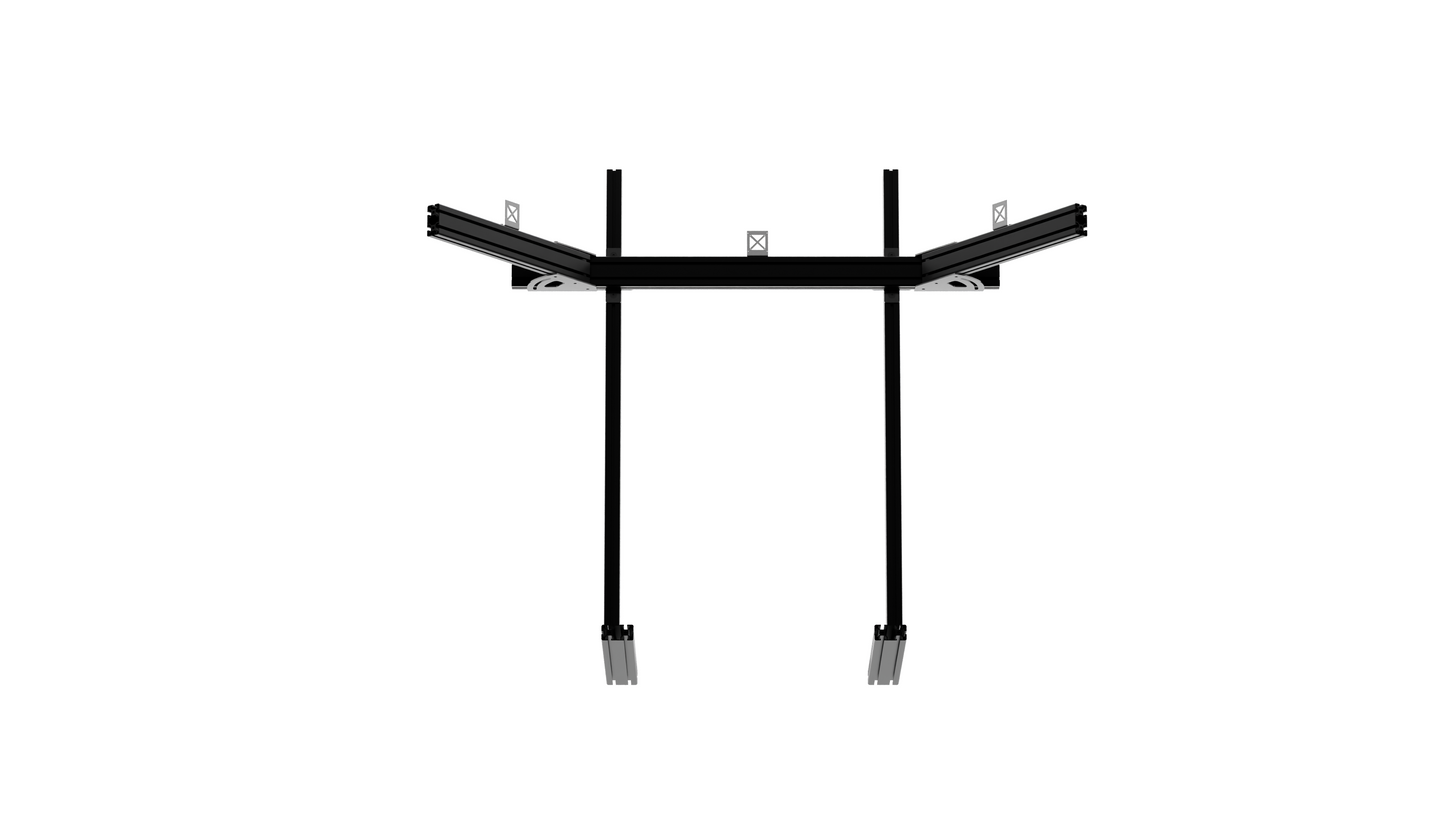 VRH FREE-STANDING TRIPLE MONITOR STAND V2 (SUPPORTS UP TO 49" ULTRAWIDES OR 55" STANDARD DISPLAYS)