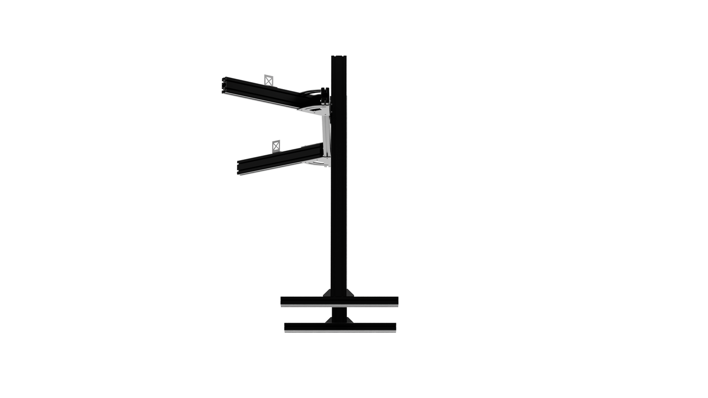 VRH FREE-STANDING TRIPLE MONITOR STAND V2 (SUPPORTS UP TO 49" ULTRAWIDES OR 55" STANDARD DISPLAYS)