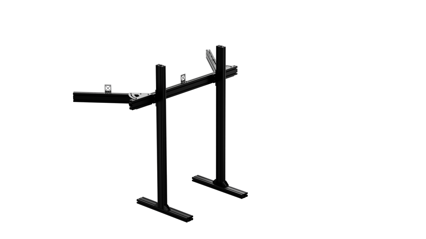 VRH FREE-STANDING TRIPLE MONITOR STAND V2 (SUPPORTS UP TO 49" ULTRAWIDES OR 55" STANDARD DISPLAYS)