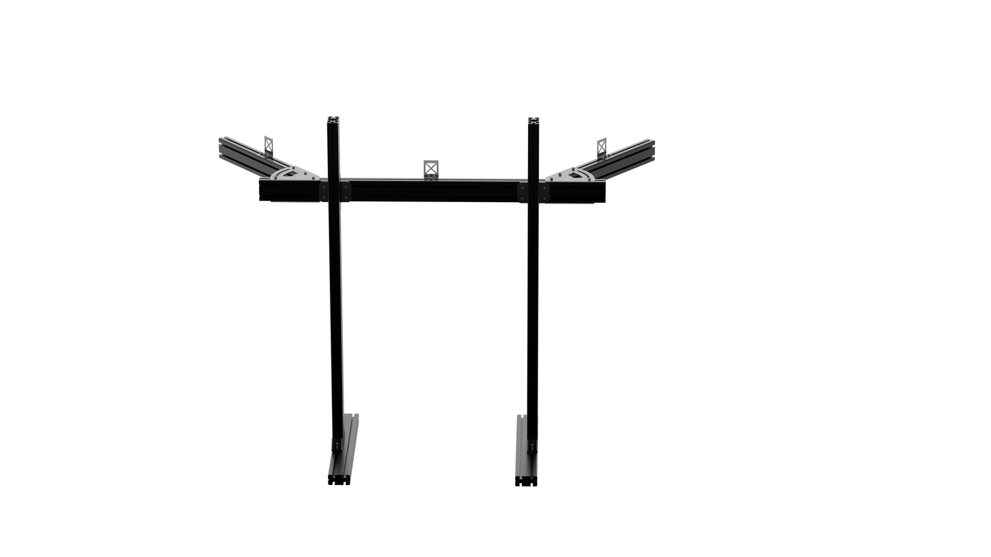 VRH FREE-STANDING TRIPLE MONITOR STAND V2 (SUPPORTS UP TO 49" ULTRAWIDES OR 55" STANDARD DISPLAYS)