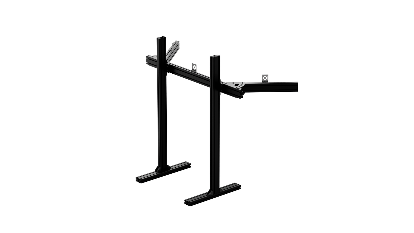 VRH FREE-STANDING TRIPLE MONITOR STAND V2 (SUPPORTS UP TO 49" ULTRAWIDES OR 55" STANDARD DISPLAYS)
