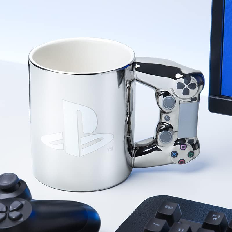 Paladone PlayStation 4th Gen Controller Mug (Silver Edition)