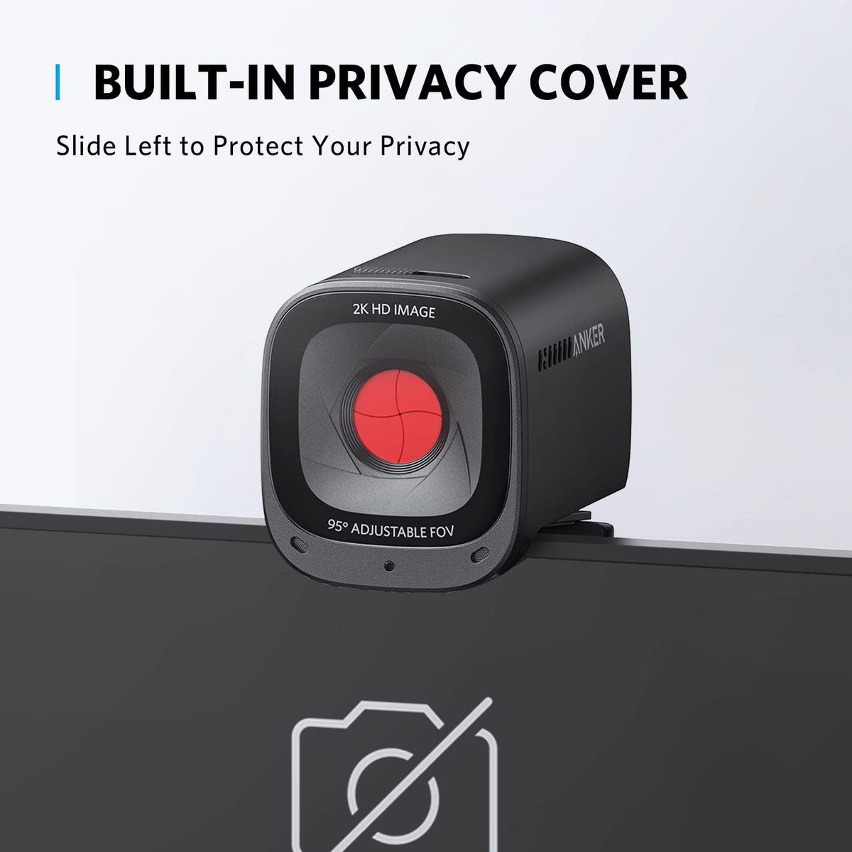 Anker PowerConf C200 2K Webcam | AI Noise-Cancelling Mics