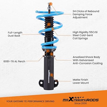 MaXpeedingrods 24 Way Damper Coilovers Suspension Kit for Mercedes C-class W203 W209 2000-2007 RWD