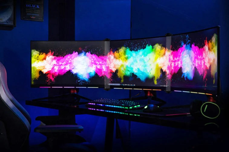 RaceBear Bezel-Free Kit for 21-32" Monitors – Seamless Multi-Screen Gaming Experience