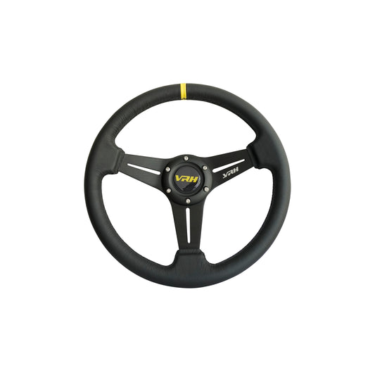 VRH 350MM FLAT 3-SPOKE LEATHER STEERING WHEEL – SCALPEL