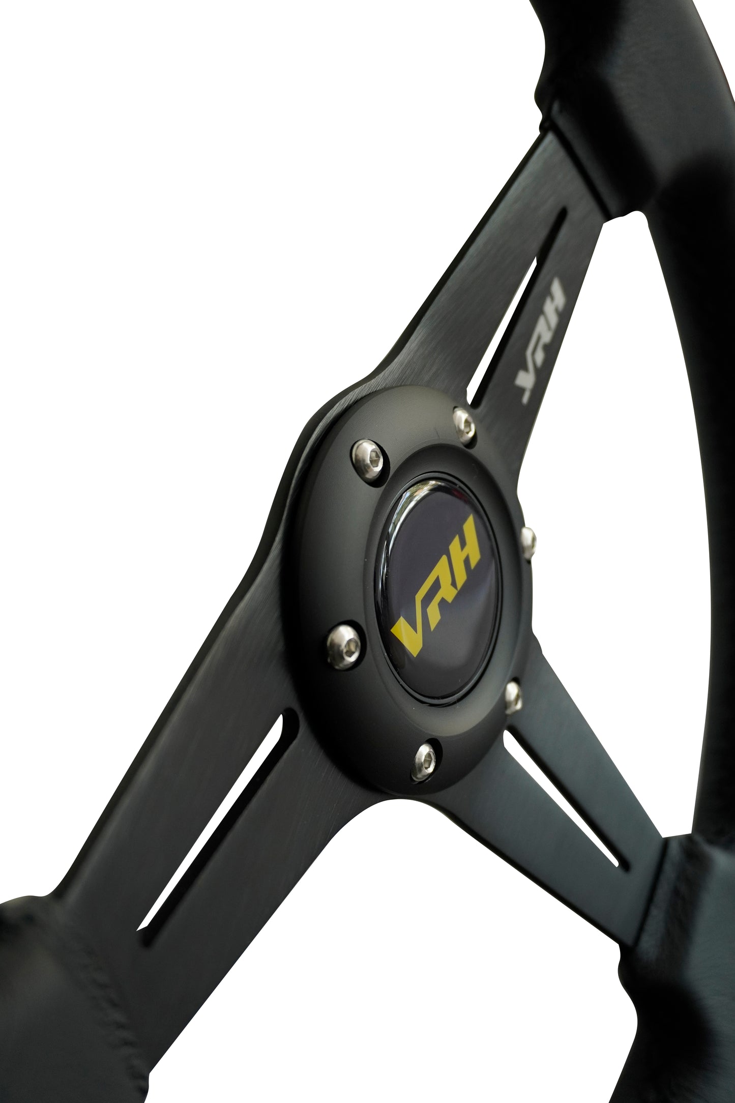 VRH 350MM FLAT 3-SPOKE LEATHER STEERING WHEEL – SCALPEL