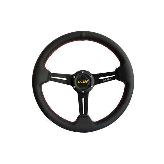 VRH 350MM SEMI-DISH 3-SPOKE LEATHER STEERING WHEEL – WARTHOG