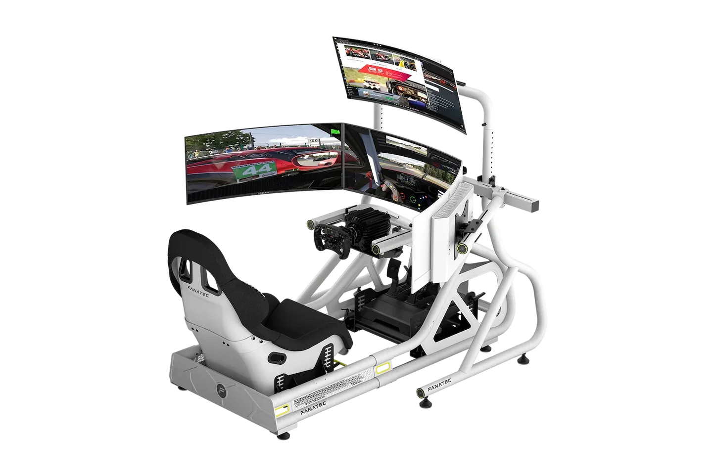 Fanatec ClubSport Cockpit Monitor Stand Triple Monitor Expansion Kit (White) – product image 2