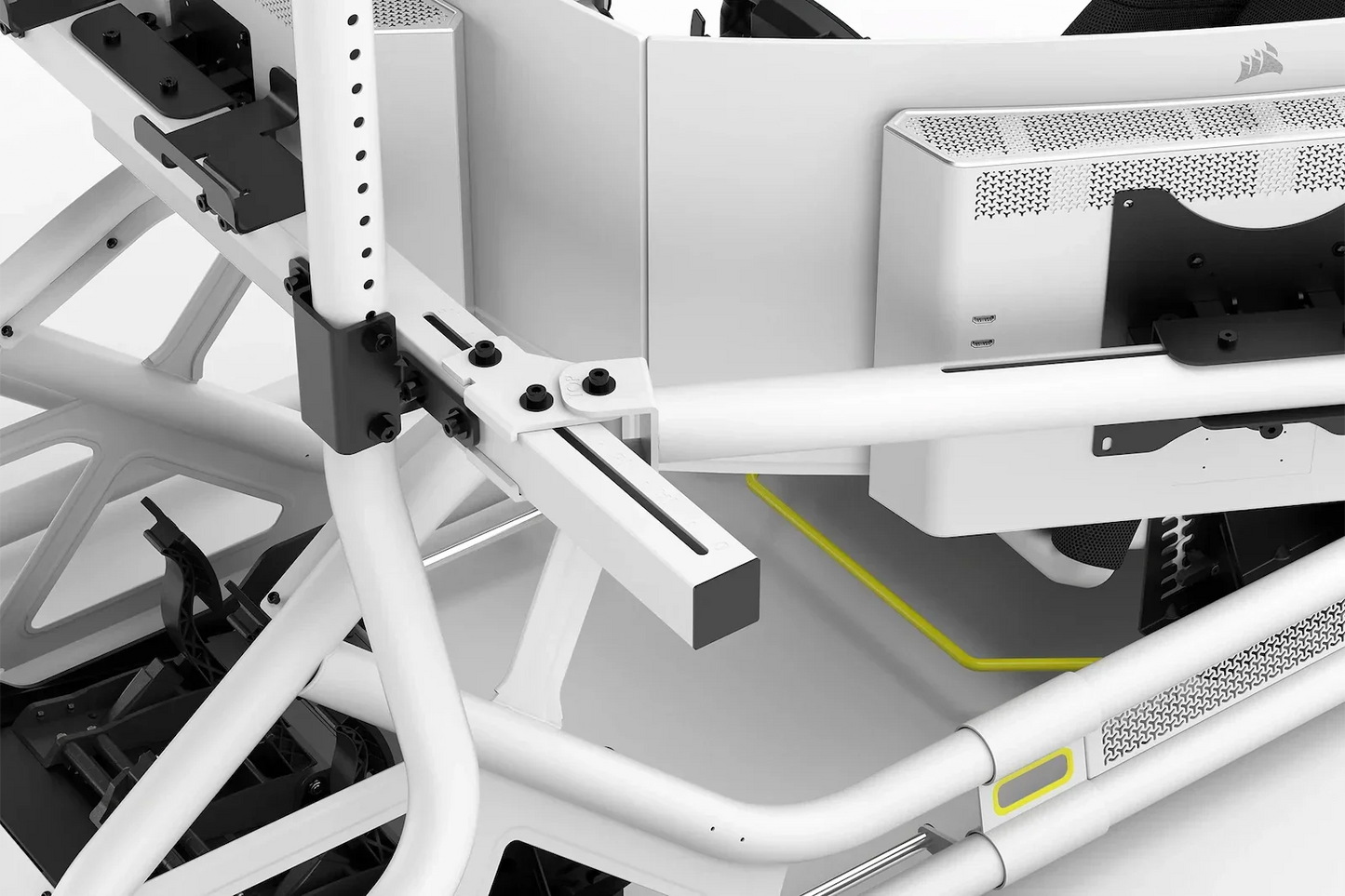 Fanatec ClubSport Cockpit Monitor Stand Triple Monitor Expansion Kit (White) – product image 5