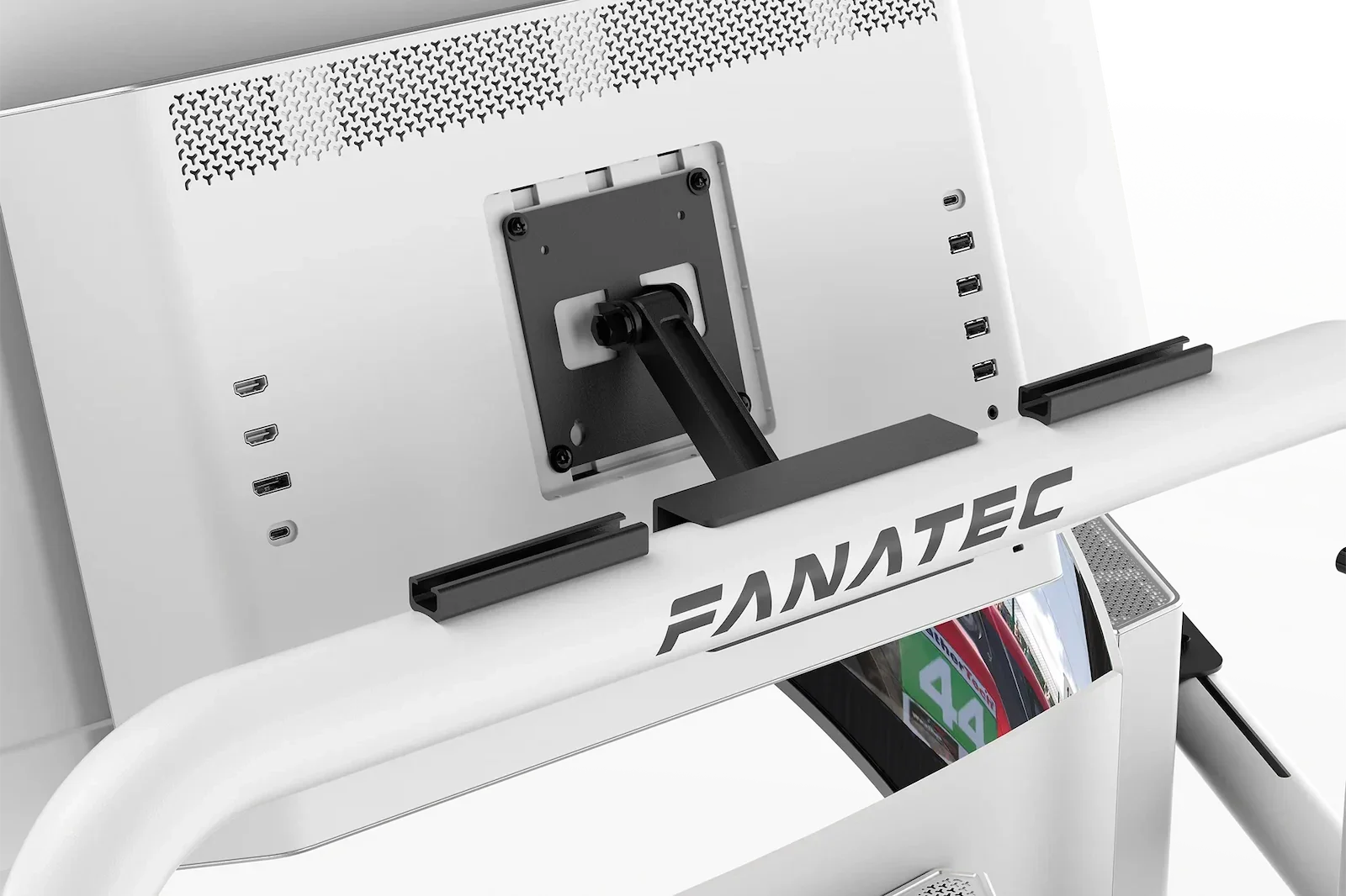 Fanatec ClubSport Cockpit Monitor Stand Triple Monitor Expansion Kit (White) – product image 6