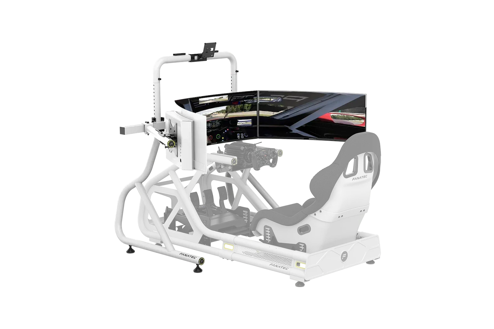 Fanatec ClubSport Cockpit Monitor Stand Triple Monitor Expansion Kit (White) – product image 7