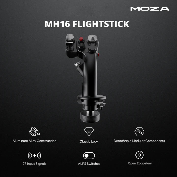 MOZA MH16 Flightstick – Precision, Realism, and Durability