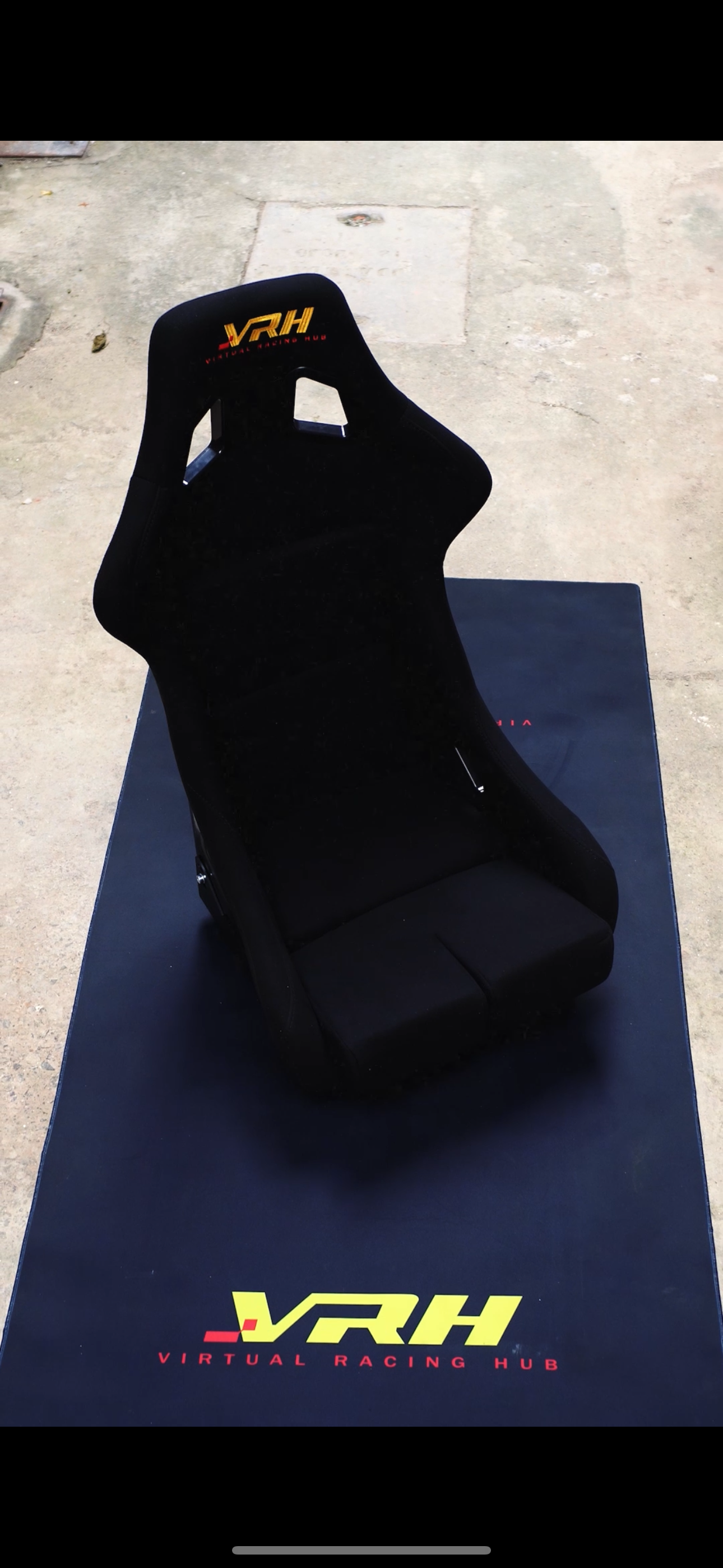 VRH Fixed Back Racing Seat with Side Mounting Brackets & Sliders