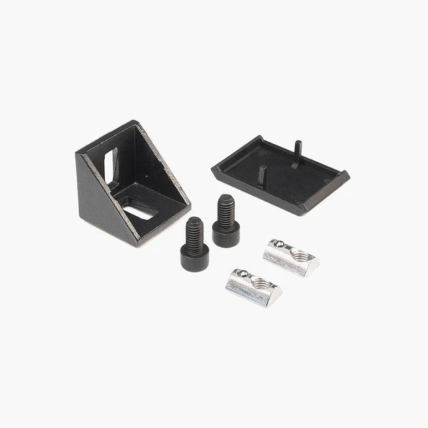 Corner Brackets with Caps – Heavy-Duty 40 mm Profile, 8 mm Slot Groove (Set of 10)