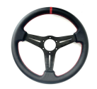 VRH 330MM FLAT 3-SPOKE LEATHER STEERING WHEEL – APEX