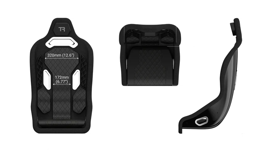 HSX Hybrid Formula Pro Racing Bucket Seat - Fiberglass Black