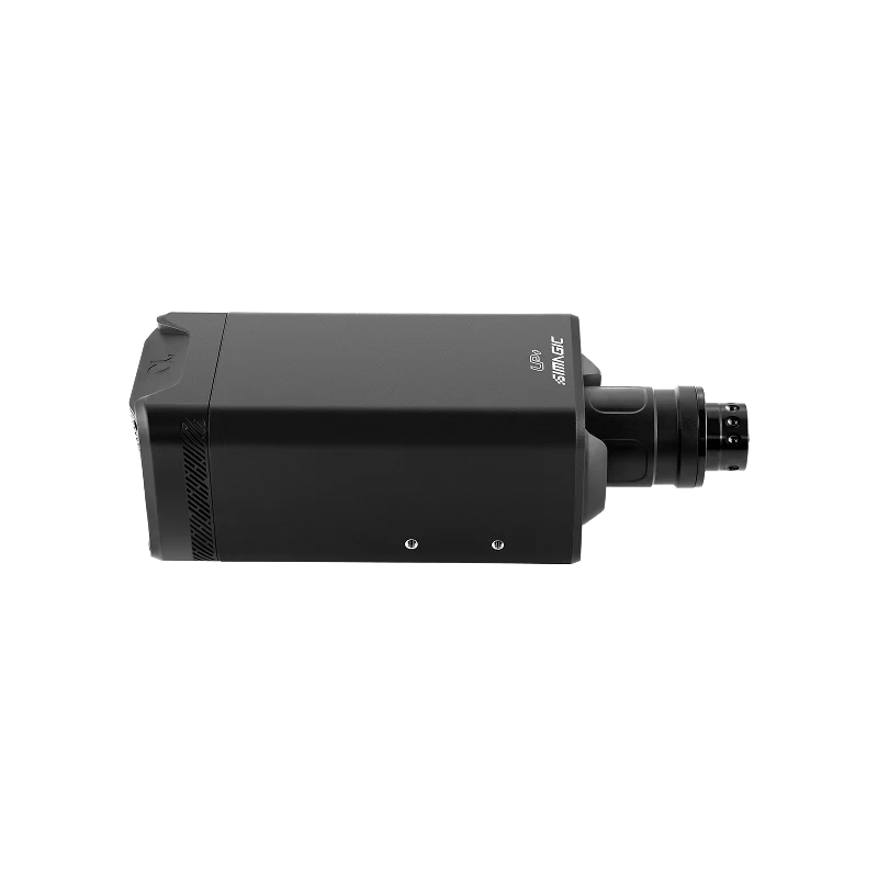 SIMAGIC Alpha EVO Ultra 28Nm direct drive wheelbase – left side view