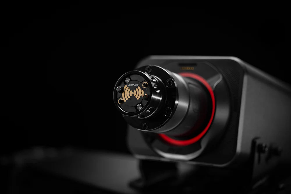SIMAGIC Alpha EVO Ultra 28Nm direct drive wheelbase – shown in a sim racing setup