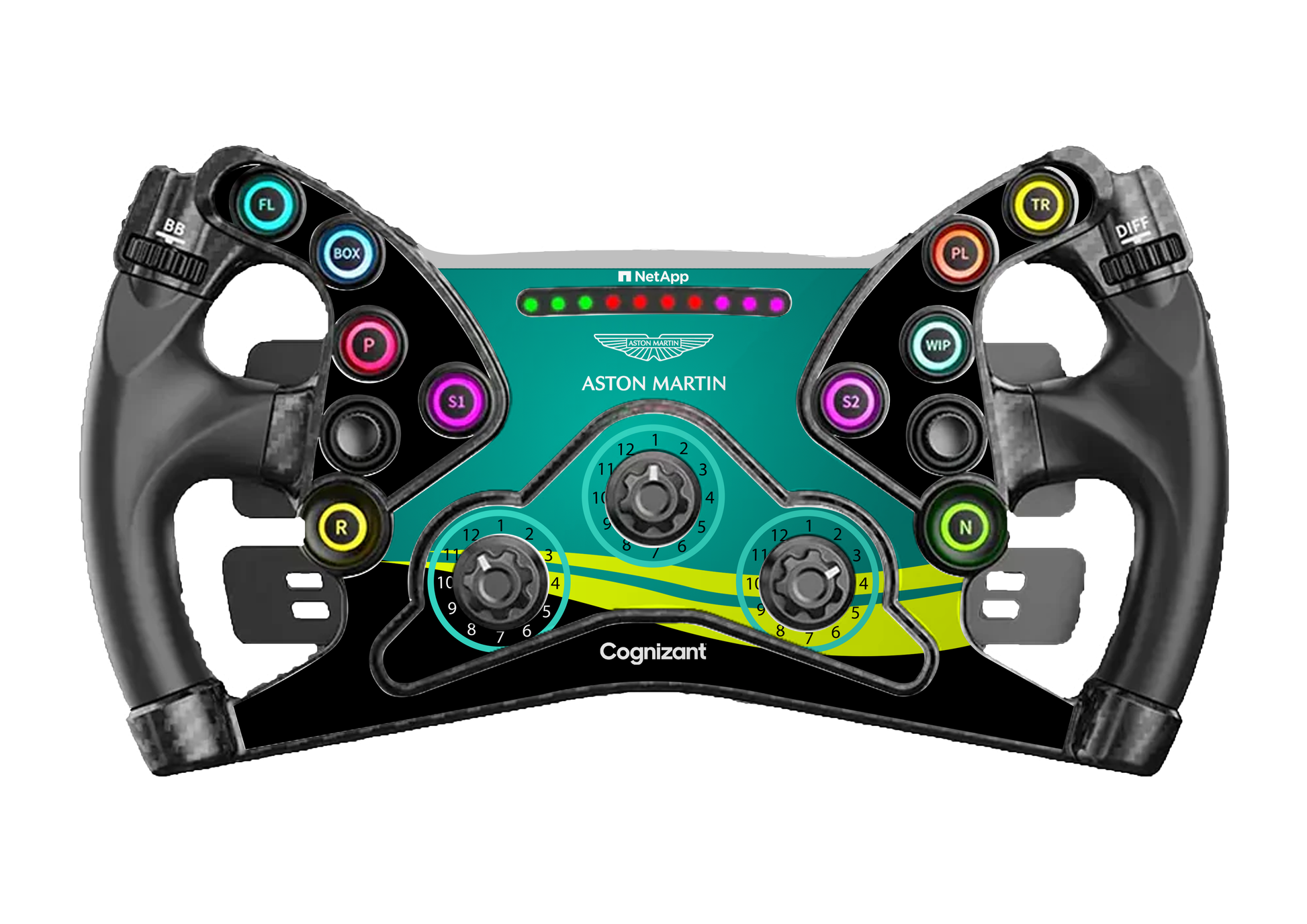 Moza KS Wheel-Aston Martin Livery steering wheel