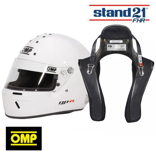 OMP GP-R Helmet & Stand21 Club Series FHR Device Package