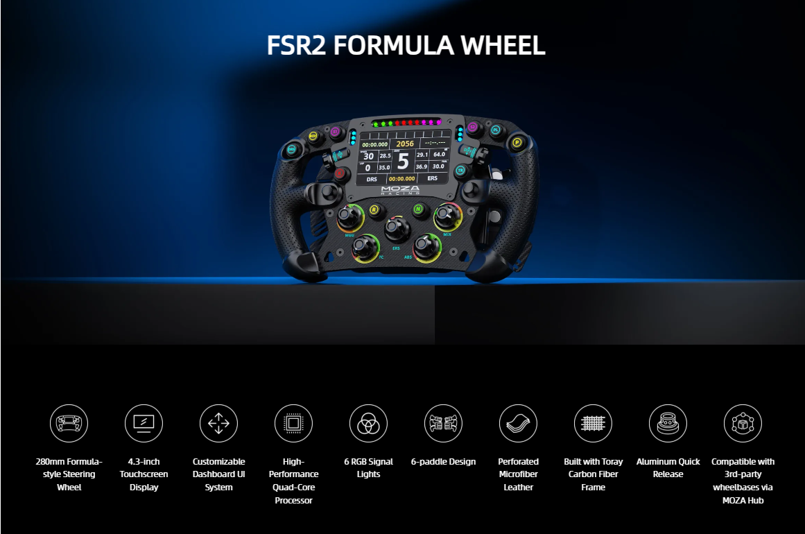 MOZA RACING FSR2 Formula Wheel – Virtualracinghub.com