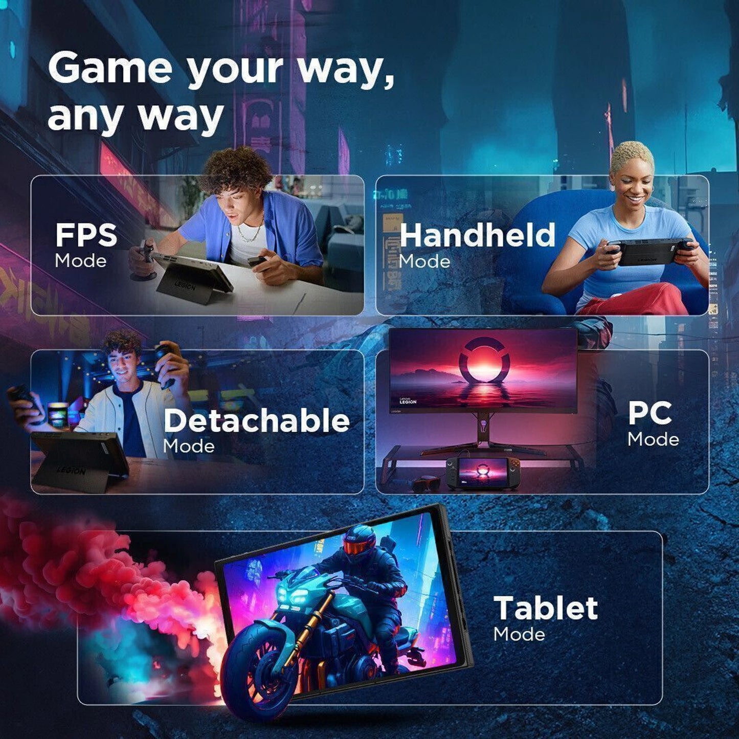 Lenovo Legion Go AMD Ryzen Z1 Extreme - (16 GB/512 GB SSD/Windows 11 Home) 8APU1 Handheld Gaming PC (8.8 Inch, Shadow Black, 1.7 kg)